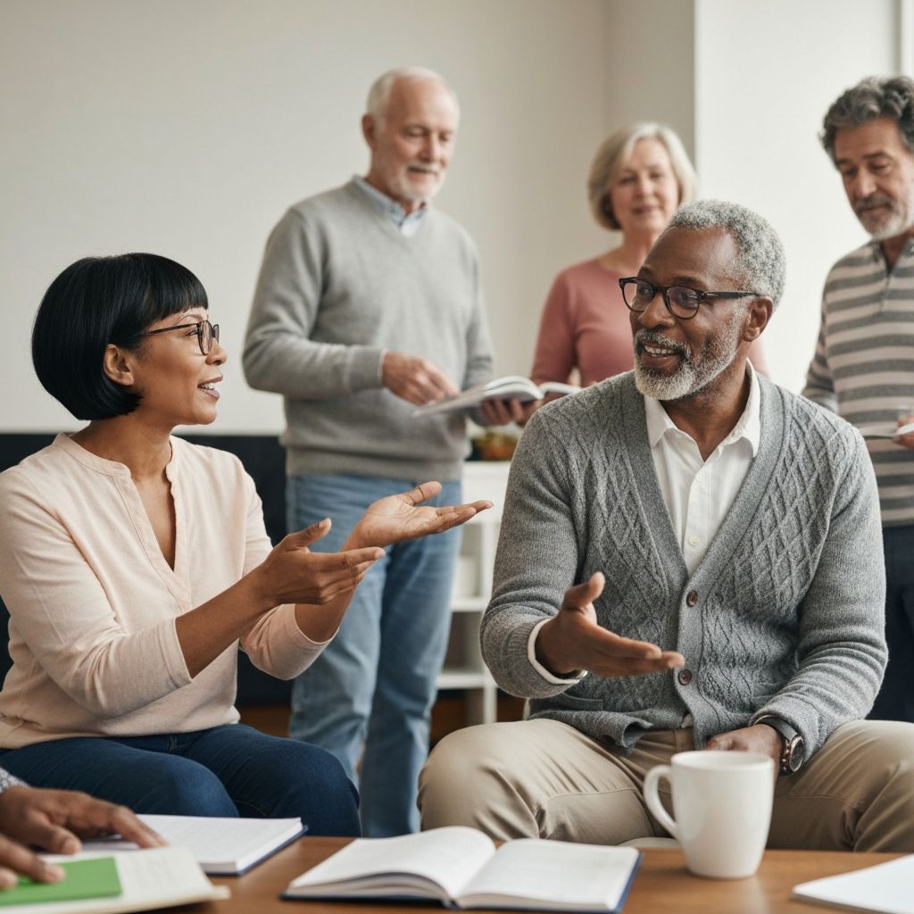 Diverse group engaged in learning about wellness